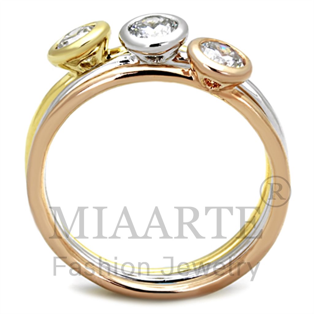 Rhodium & Gold & Rose GoldAAA Grade CZRing