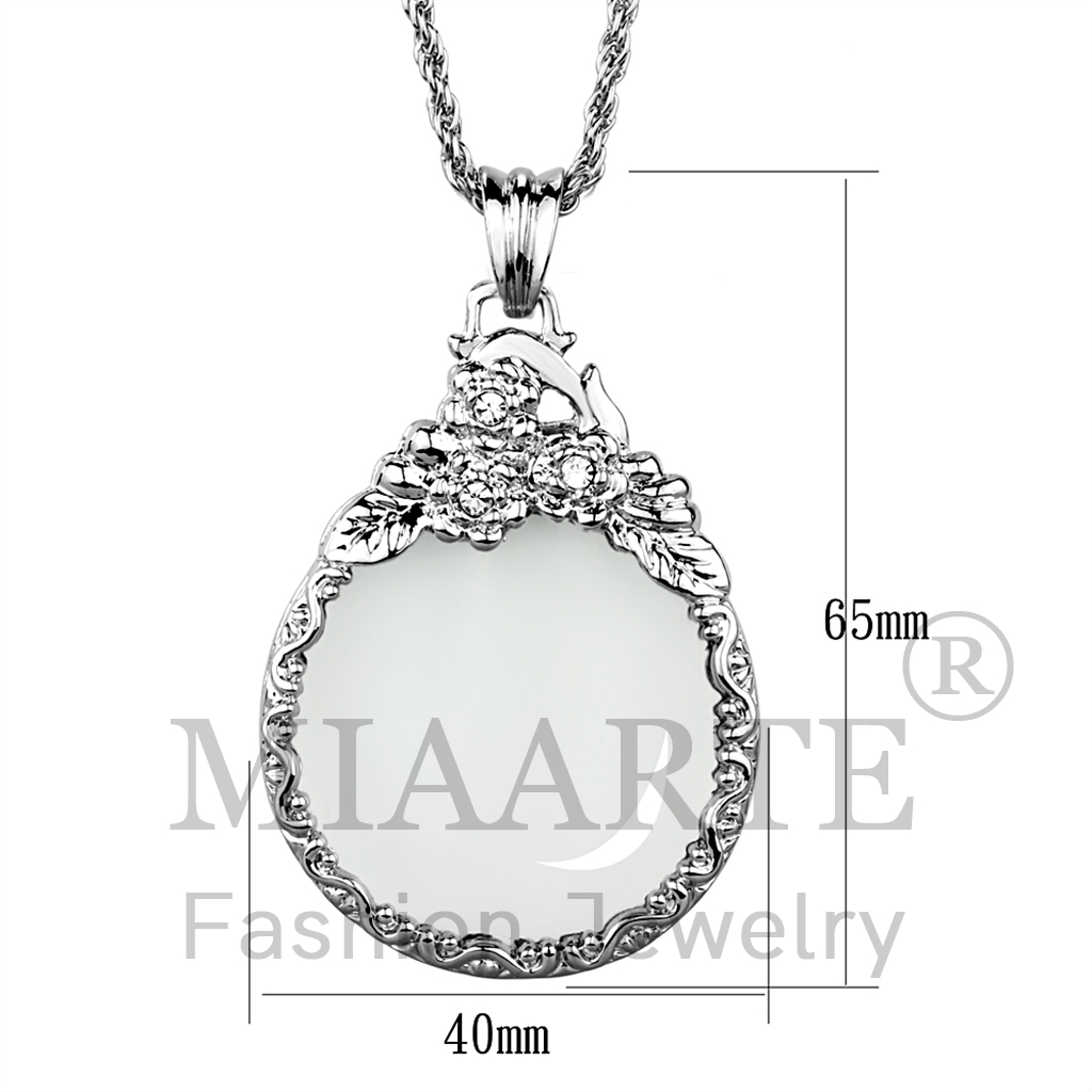 RhodiumTop Grade CrystalMagnifier pendant