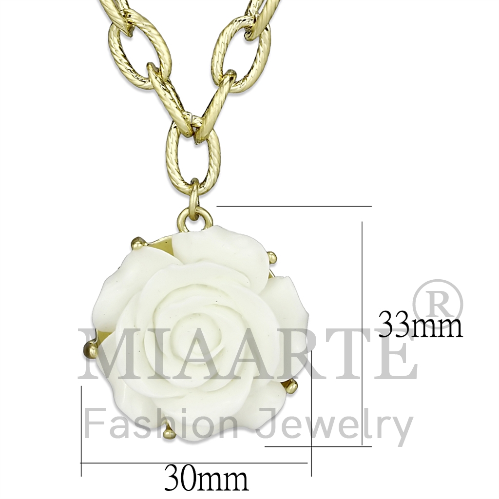 Gold & phllSynthetic StoneNecklace