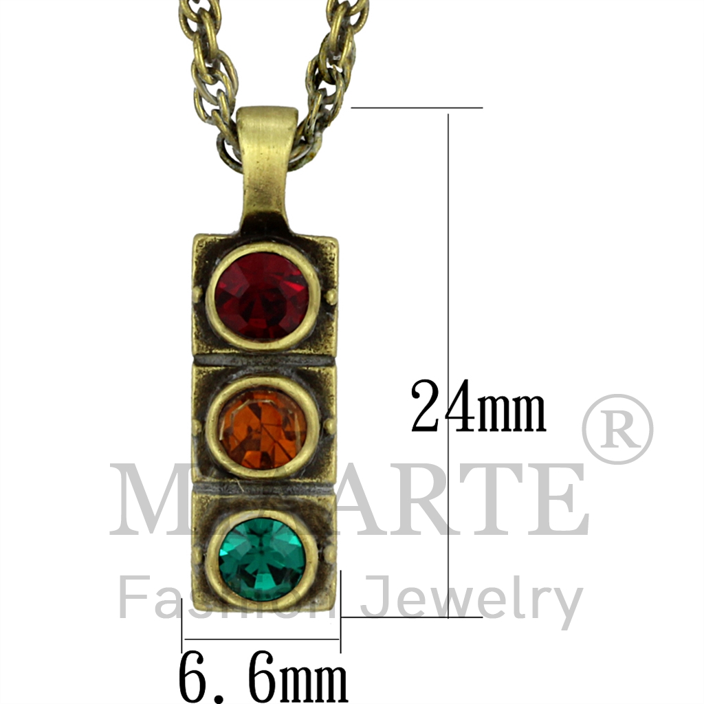 Antique CopperTop Grade CrystalChain Pendant