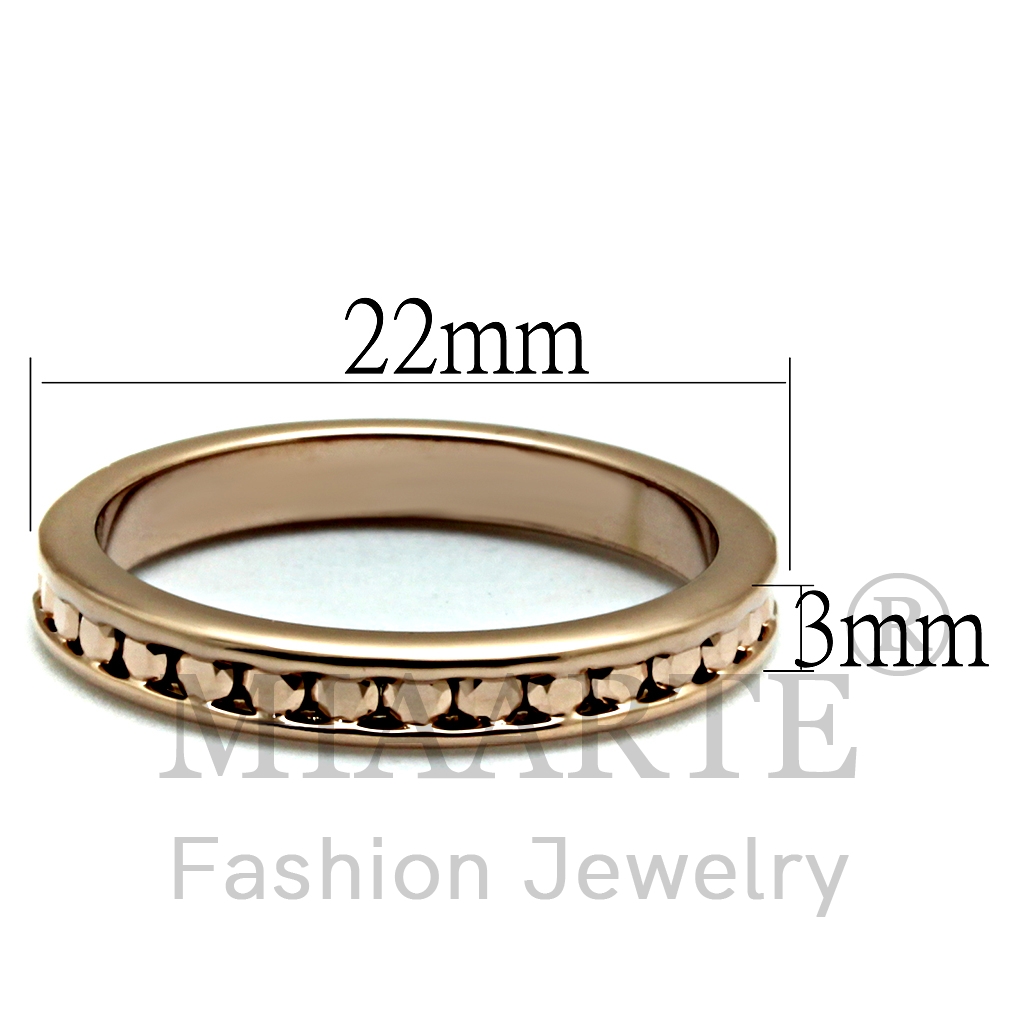 IP Rose Gold(Ion Plating)AAA Grade CZRing