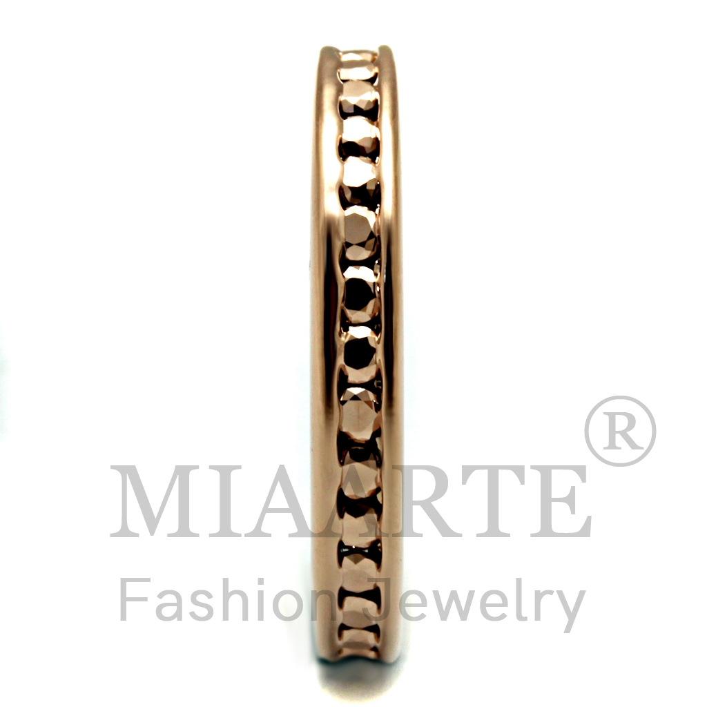 IP Rose Gold(Ion Plating)AAA Grade CZRing