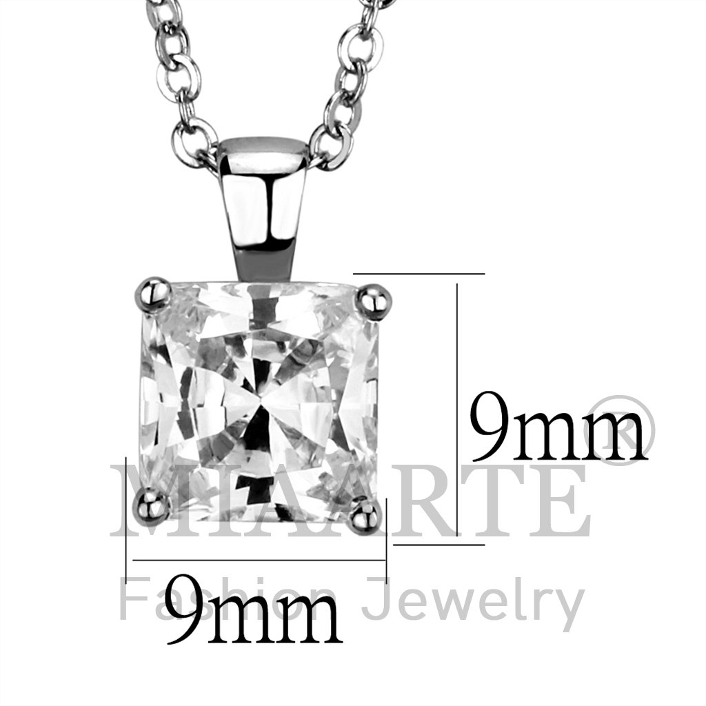 RhodiumAAA Grade CZChain Pendant