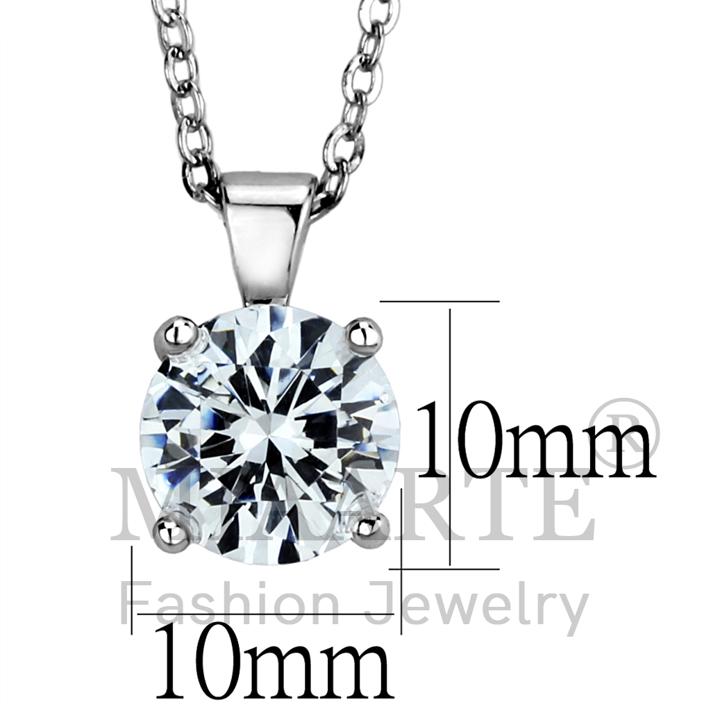 Sterling SilverAAA Grade CZChain Pendant