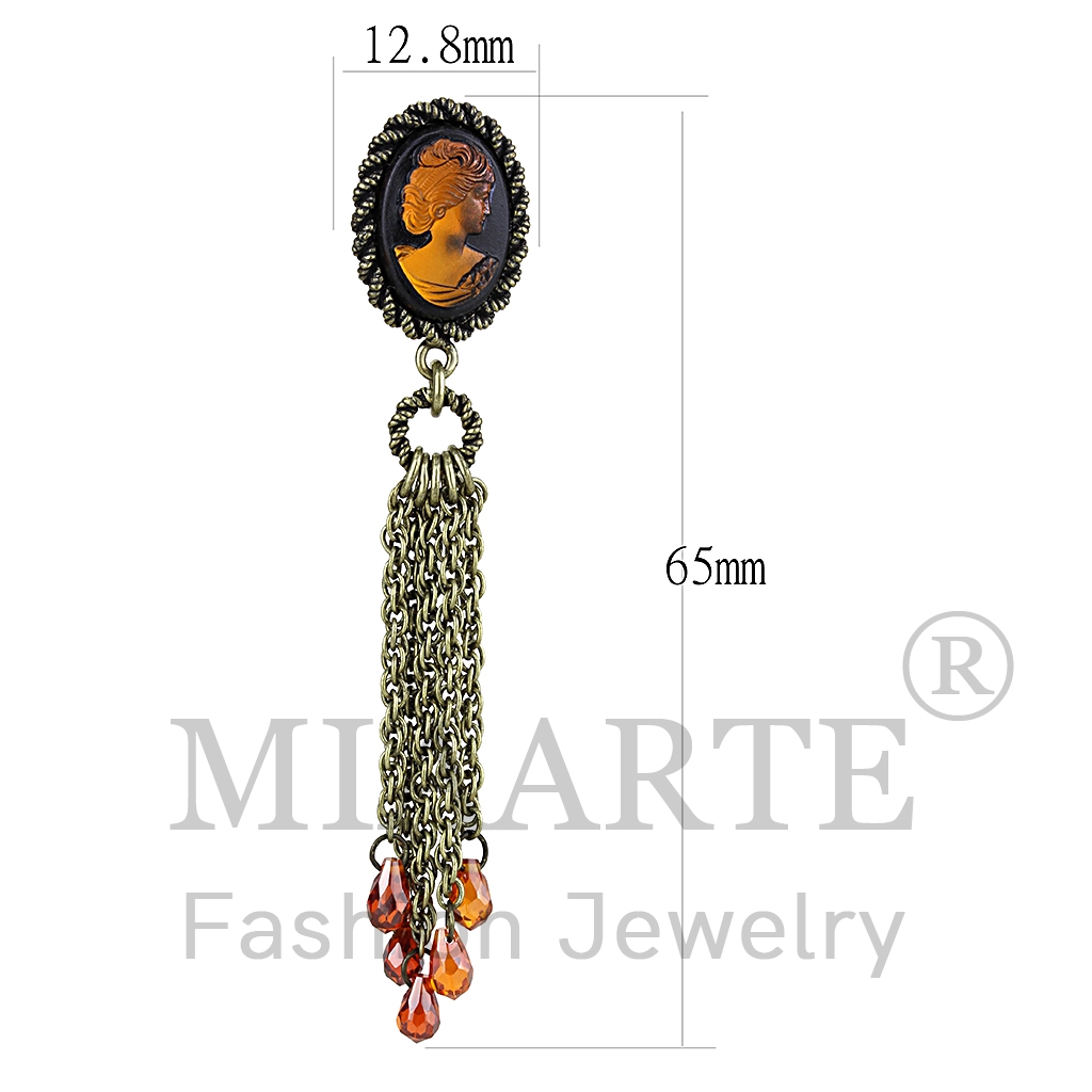 Antique CopperSynthetic StoneEarrings