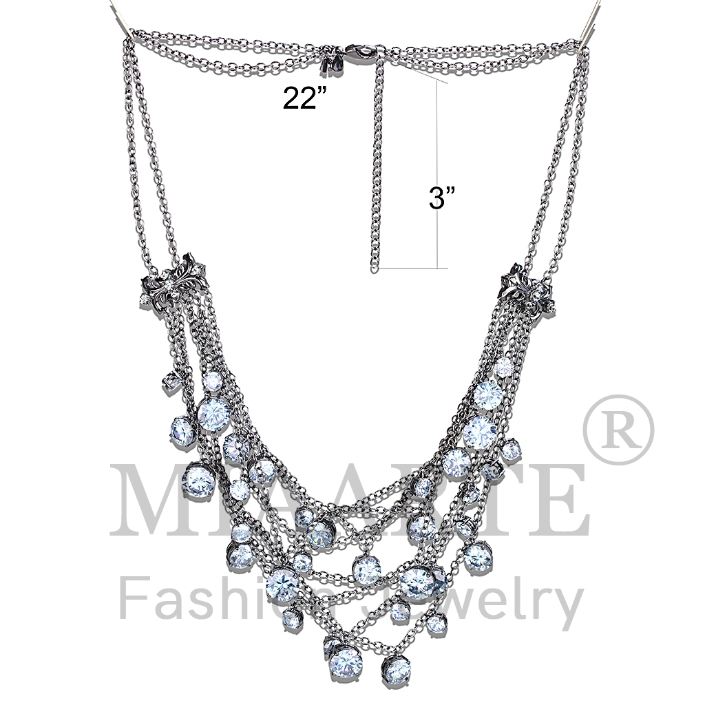 TIN Cobalt BlackAAA Grade CZNecklace