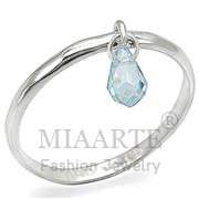 Wholesale Genuine Stone, AquaMarine, Silver Plated, Women, Sterling Silver, Ring