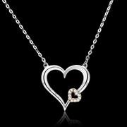 Wholesale AAA Grade CZ, Clear, RoseGold & Rhodium, Women, Sterling Silver, Necklace