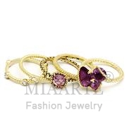 Wholesale Synthetic, Amethyst, Gold, Women, Brass, Ring