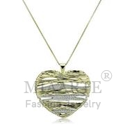 Wholesale AAA Grade CZ, Clear, Two-Tone, Women, Sterling Silver, Necklace