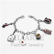 Wholesale Epoxy, MultiColor, Silver Plated, Women, Sterling Silver, Bracelet