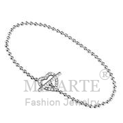 Wholesale AAA Grade CZ, Clear, Rhodium, Women, Brass, Bracelet