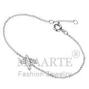 Wholesale AAA Grade CZ, Clear, Rhodium, Women, Brass, Bracelet