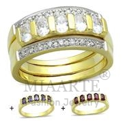 Wholesale AAA Grade CZ, MultiColor, Gold, Women, Sterling Silver, Ring