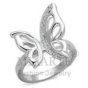 Wholesale AAA Grade CZ, Clear, Rhodium, Women, Brass, Ring