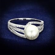 Wholesale Synthetic, White, Rhodium, Women, Sterling Silver, Ring