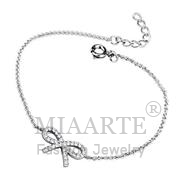 Wholesale AAA Grade CZ, Clear, Rhodium, Women, Brass, Bracelet