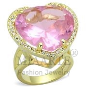 Wholesale Synthetic, Rose, Gold, Women, Brass, Ring
