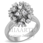 Wholesale AAA Grade CZ, Clear, Rhodium, Women, Brass, Ring