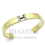 Wholesale Top Grade Crystal, Clear, Two-Tone, Women, White Metal, Bangle