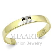 Wholesale Top Grade Crystal, Clear, Two-Tone, Women, White Metal, Bangle