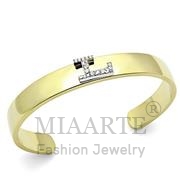 Wholesale Top Grade Crystal, Clear, Two-Tone, Women, White Metal, Bangle