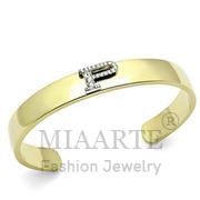 Wholesale Top Grade Crystal, Clear, Two-Tone, Women, White Metal, Bangle