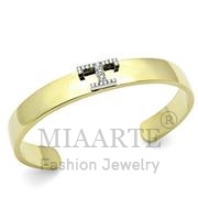 Wholesale Top Grade Crystal, Clear, Two-Tone, Women, White Metal, Bangle