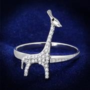 Wholesale AAA Grade CZ, Clear, Rhodium, Women, Sterling Silver, Ring