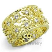 Wholesale AAA Grade CZ, Clear, Gold, Women, Brass, Ring