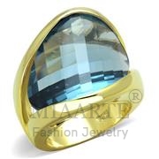 Wholesale Synthetic, AquaMarine, Gold, Women, Sterling Silver, Ring
