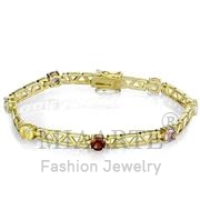 Wholesale AAA Grade CZ, MultiColor, Gold, Women, Sterling Silver, Bracelet