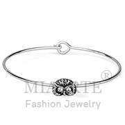 Wholesale Top Grade Crystal, Clear, Rhodium, Women, Brass, Bangle