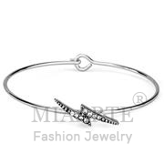 Wholesale Top Grade Crystal, Clear, Rhodium, Women, Brass, Bangle