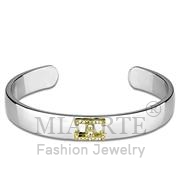 Wholesale Top Grade Crystal, Clear, Reverse Two Tone, Women, White Metal, Bangle