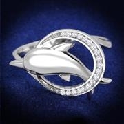 Wholesale AAA Grade CZ, Clear, Rhodium, Women, Sterling Silver, Ring