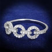 Wholesale AAA Grade CZ, Clear, Rhodium, Women, Sterling Silver, Ring