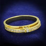 Wholesale AAA Grade CZ, Clear, Gold, Women, Sterling Silver, Ring