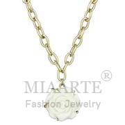 Wholesale Synthetic, White, Gold & phll, Women, Brass, Necklace