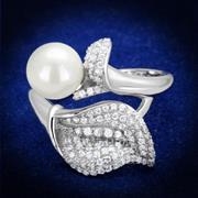 Wholesale Synthetic, White, Rhodium, Women, Sterling Silver, Ring