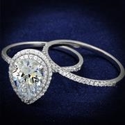 Wholesale AAA Grade CZ, Clear, Rhodium, Women, Sterling Silver, Ring