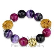 Wholesale Synthetic, MultiColor, Two-Tone, Women, Brass, Bracelet