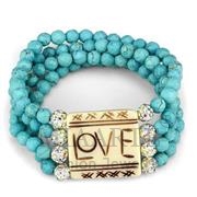 Wholesale Synthetic, AquaMarine, , Women, Brass, Bracelet