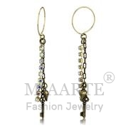 Wholesale Top Grade Crystal, , Antique Copper, Women, White Metal, Earrings