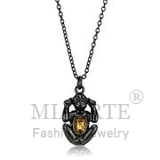 Wholesale Top Grade Crystal, CitrineYellow, TIN Cobalt Black, Women, Brass, Chain Pendant