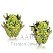 Wholesale Top Grade Crystal, Peridot, Antique Copper, Women, Brass, Earrings