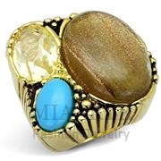 Wholesale Synthetic, Topaz, Gold, Women, Brass, Ring