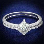 Wholesale AAA Grade CZ, Clear, Rhodium, Women, Sterling Silver, Ring