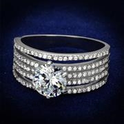 Wholesale AAA Grade CZ, Clear, Rhodium, Women, Sterling Silver, Ring