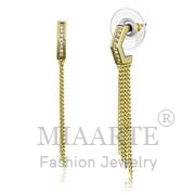 Wholesale Top Grade Crystal, Clear, Gold, Women, Brass, Earrings